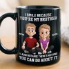 Custom Black Mug - Personalized Birthday Gifts For Brother - Chaos Runs In The Family Custom Black Mug - Personalized Birthday Gifts For Brother - Chaos Runs In The Family