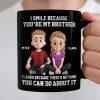 Custom Black Mug - Personalized Birthday Gifts For Brother - Chaos Runs In The Family Custom Black Mug - Personalized Birthday Gifts For Brother - Chaos Runs In The Family