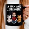 Custom Black Mug - Personalized Birthday Gifts For Cat Lovers, Cat Mom And Dad - Happiness Has Whiskers Custom Black Mug - Personalized Birthday Gifts For Cat Lovers, Cat Mom And Dad - Happiness Has Whiskers