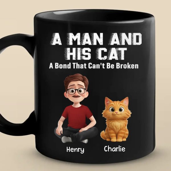 Custom Black Mug - Personalized Birthday Gifts For Cat Lovers, Cat Mom And Dad - Happiness Has Whiskers Custom Black Mug - Personalized Birthday Gifts For Cat Lovers, Cat Mom And Dad - Happiness Has Whiskers