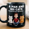 Custom Black Mug - Personalized Birthday Gifts For Cat Lovers, Cat Mom And Dad - Happiness Has Whiskers Custom Black Mug - Personalized Birthday Gifts For Cat Lovers, Cat Mom And Dad - Happiness Has Whiskers