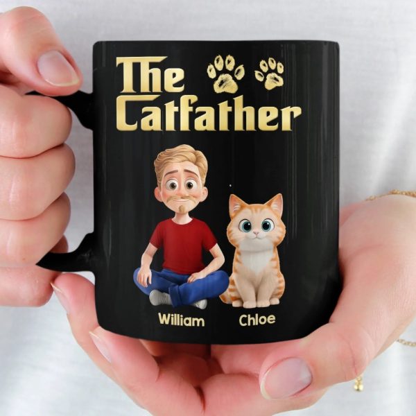 Custom Black Mug - Personalized Birthday Gifts For Cat Lovers, Cat Mom And Dad - This Mug Belongs To The Boss Custom Black Mug - Personalized Birthday Gifts For Cat Lovers, Cat Mom And Dad - This Mug Belongs To The Boss