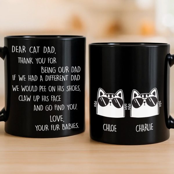 Custom Black Mug - Personalized Birthday Gifts For Cat Lovers, Cat Mom And Dad - Your Fur Babies Run This House Custom Black Mug - Personalized Birthday Gifts For Cat Lovers, Cat Mom And Dad - Your Fur Babies Run This House