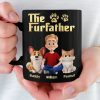 Custom Black Mug - Personalized Birthday Gifts For Dog Cat Lovers, Dog Dad And Mom, Cat Owners - The Furfather Never Walks Alone Custom Black Mug - Personalized Birthday Gifts For Dog Cat Lovers, Dog Dad And Mom, Cat Owners - The Furfather Never Walks Alone
