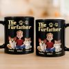Custom Black Mug - Personalized Birthday Gifts For Dog Cat Lovers, Dog Dad And Mom, Cat Owners - The Furfather Never Walks Alone Custom Black Mug - Personalized Birthday Gifts For Dog Cat Lovers, Dog Dad And Mom, Cat Owners - The Furfather Never Walks Alone