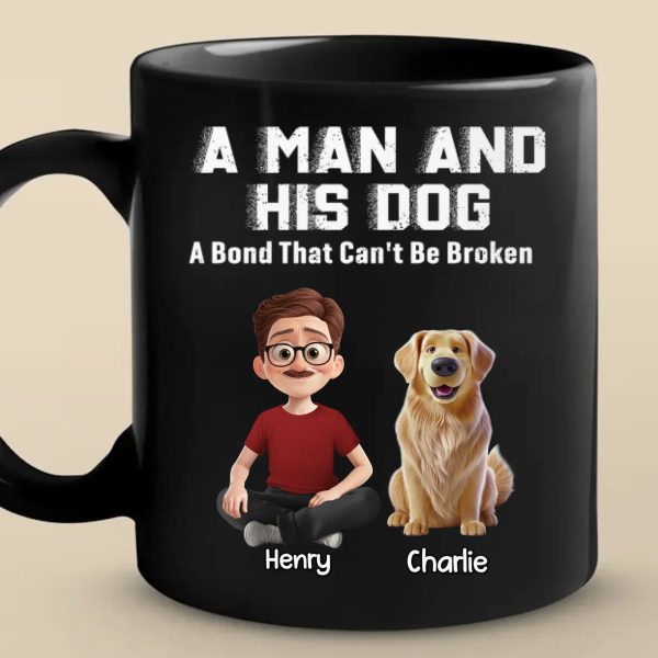 Custom Black Mug - Personalized Birthday Gifts For Dog Lovers, Dog Dad And Mom - Fueled By Dogs And Coffee Custom Black Mug - Personalized Birthday Gifts For Dog Lovers, Dog Dad And Mom - Fueled By Dogs And Coffee