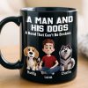Custom Black Mug - Personalized Birthday Gifts For Dog Lovers, Dog Dad And Mom - Fueled By Dogs And Coffee Custom Black Mug - Personalized Birthday Gifts For Dog Lovers, Dog Dad And Mom - Fueled By Dogs And Coffee