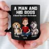 Custom Black Mug - Personalized Birthday Gifts For Dog Lovers, Dog Dad And Mom - Fueled By Dogs And Coffee Custom Black Mug - Personalized Birthday Gifts For Dog Lovers, Dog Dad And Mom - Fueled By Dogs And Coffee