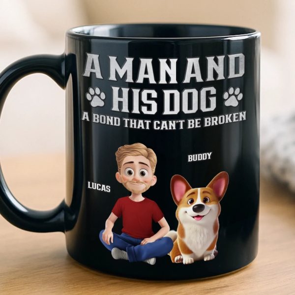 Custom Black Mug - Personalized Birthday Gifts For Dog Lovers, Dog Dad And Mom - Pets Make Every Day Brighter Custom Black Mug - Personalized Birthday Gifts For Dog Lovers, Dog Dad And Mom - Pets Make Every Day Brighter