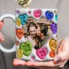 Custom Couple Photo With Heart Pattern 3D Inflated Mug Valentine Gift HA75 891778 Custom Couple Photo With Heart Pattern 3D Inflated Mug Valentine Gift HA75 891778