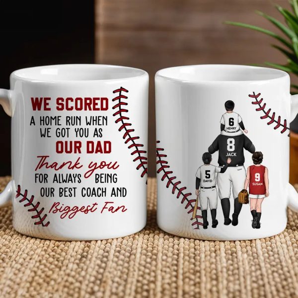 Custom Dad & Kids Mug with Personalized Jersey Number Custom Dad & Kids Mug with Personalized Jersey Number