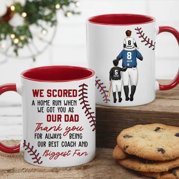 Custom Dad & Kids Mug with Personalized Jersey Number Custom Dad & Kids Mug with Personalized Jersey Number