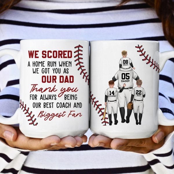 Custom Dad & Kids Mug with Personalized Jersey Number Custom Dad & Kids Mug with Personalized Jersey Number