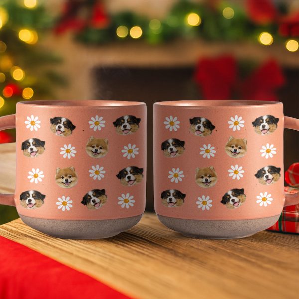 Custom Face Photo With Icon Dog Pottery Mug TH10 894259