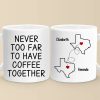 Custom Long Distance Mug - Personalized Best Friend Christmas Birthday Gifts For Women, Besties, Sisters, BFF - Cherishing Moments With Besties This Holiday