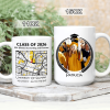 Custom Map Photo Graduation Gift Personalized Graduation Senior Coffee Mug 890335