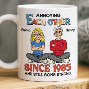 Custom Mug - Personalized Anniversary Wedding Gifts For Husband And Wife, Him And Her - Growing Old With You
