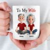 Custom Mug - Personalized Anniversary Wedding Gifts For Husband And Wife, Him And Her - Love You More Than Yesterday Custom Mug - Personalized Anniversary Wedding Gifts For Husband And Wife, Him And Her - Love You More Than Yesterday