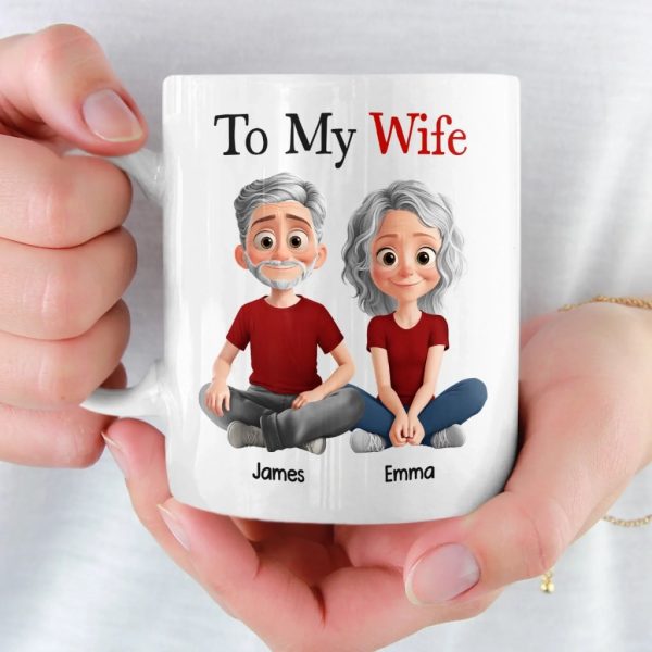 Custom Mug - Personalized Anniversary Wedding Gifts For Husband And Wife, Him And Her - Love You More Than Yesterday Custom Mug - Personalized Anniversary Wedding Gifts For Husband And Wife, Him And Her - Love You More Than Yesterday