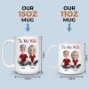 Custom Mug - Personalized Anniversary Wedding Gifts For Husband And Wife, Him And Her - Love You More Than Yesterday Custom Mug - Personalized Anniversary Wedding Gifts For Husband And Wife, Him And Her - Love You More Than Yesterday