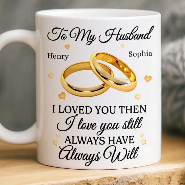 Custom Mug - Personalized Anniversary Wedding Gifts For Husband And Wife, Him And Her - Love You Then, Love You Now Custom Mug - Personalized Anniversary Wedding Gifts For Husband And Wife, Him And Her - Love You Then, Love You Now