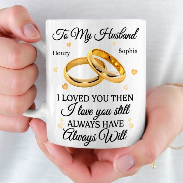 Custom Mug - Personalized Anniversary Wedding Gifts For Husband And Wife, Him And Her - Love You Then, Love You Now Custom Mug - Personalized Anniversary Wedding Gifts For Husband And Wife, Him And Her - Love You Then, Love You Now
