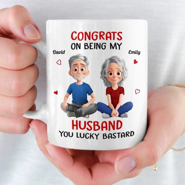 Custom Mug - Personalized Anniversary Wedding Gifts For Husband And Wife, Him And Her - Lucky To Have Me Custom Mug - Personalized Anniversary Wedding Gifts For Husband And Wife, Him And Her - Lucky To Have Me