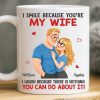 Custom Mug - Personalized Anniversary Wedding Gifts For Husband And Wife, Him And Her - Married You, Smiling Daily Custom Mug - Personalized Anniversary Wedding Gifts For Husband And Wife, Him And Her - Married You, Smiling Daily
