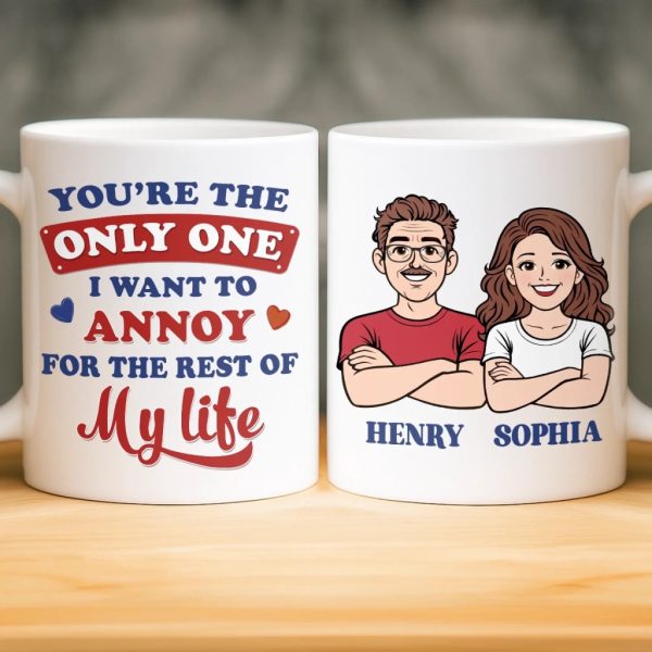 Custom Mug - Personalized Anniversary Wedding Gifts For Husband And Wife, Him And Her - One Love One Life Custom Mug - Personalized Anniversary Wedding Gifts For Husband And Wife, Him And Her - One Love One Life