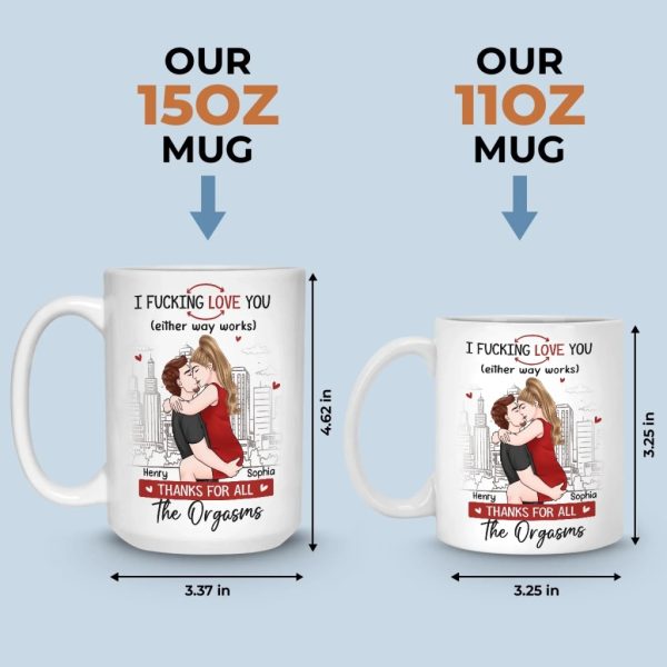 Custom Mug - Personalized Anniversary Wedding Gifts For Husband And Wife, Him And Her - Our Love Feels Steady Custom Mug - Personalized Anniversary Wedding Gifts For Husband And Wife, Him And Her - Our Love Feels Steady