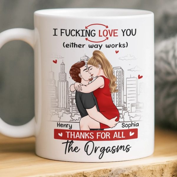 Custom Mug - Personalized Anniversary Wedding Gifts For Husband And Wife, Him And Her - Our Love Feels Steady Custom Mug - Personalized Anniversary Wedding Gifts For Husband And Wife, Him And Her - Our Love Feels Steady