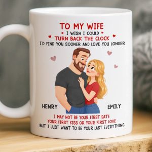 Custom Mug - Personalized Anniversary Wedding Gifts For Husband And Wife, Him And Her - Our Love Stays Steady