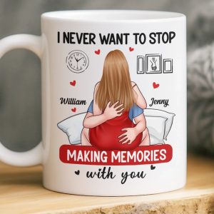 Custom Mug - Personalized Anniversary Wedding Gifts For Husband And Wife, Him And Her - Wild Hearts Perfect Match