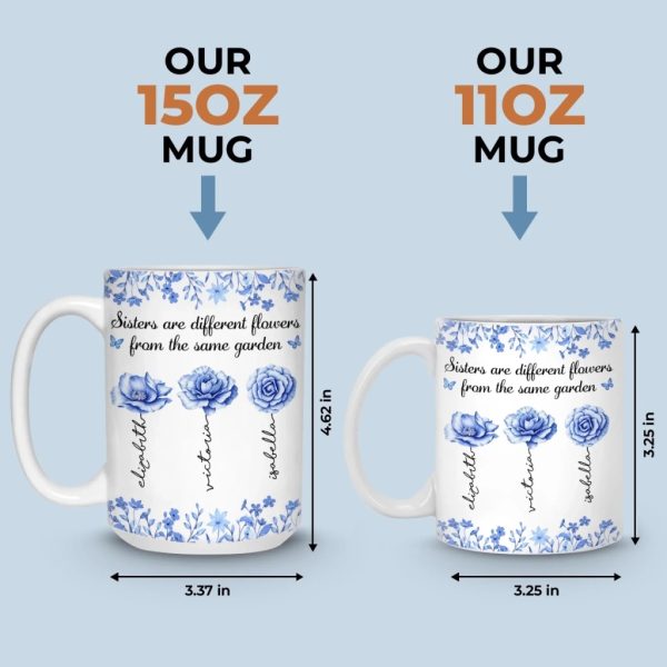 Custom Mug - Personalized Best Friend Birthday Gifts For Women - Blooming Together, Always Custom Mug - Personalized Best Friend Birthday Gifts For Women - Blooming Together, Always