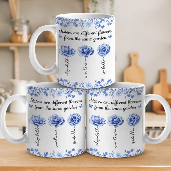 Custom Mug - Personalized Best Friend Birthday Gifts For Women - Blooming Together, Always Custom Mug - Personalized Best Friend Birthday Gifts For Women - Blooming Together, Always