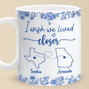 Custom Mug - Personalized Best Friend Birthday Gifts For Women - Distance Means So Little To The Heart