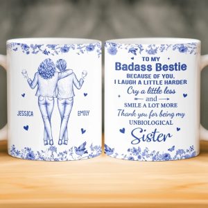 Custom Mug - Personalized Best Friend Birthday Gifts For Women - Living The Bestie Life