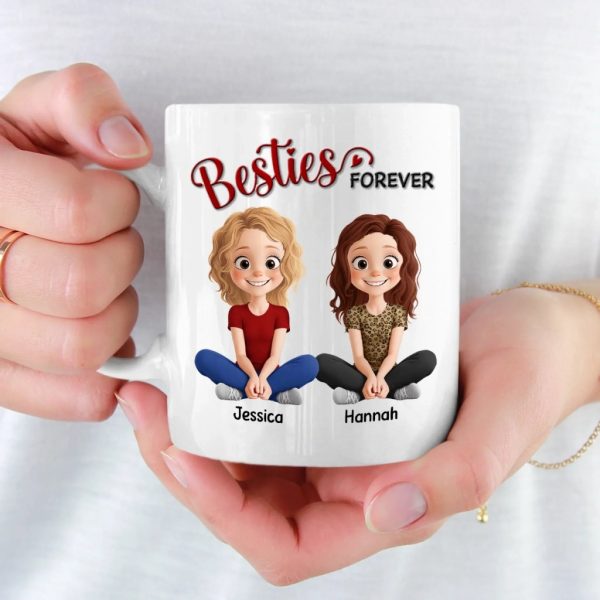 Custom Mug - Personalized Best Friend Birthday Gifts For Women - Sisters Forever Custom Mug - Personalized Best Friend Birthday Gifts For Women - Sisters Forever