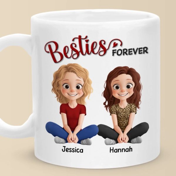 Custom Mug - Personalized Best Friend Birthday Gifts For Women - Sisters Forever Custom Mug - Personalized Best Friend Birthday Gifts For Women - Sisters Forever