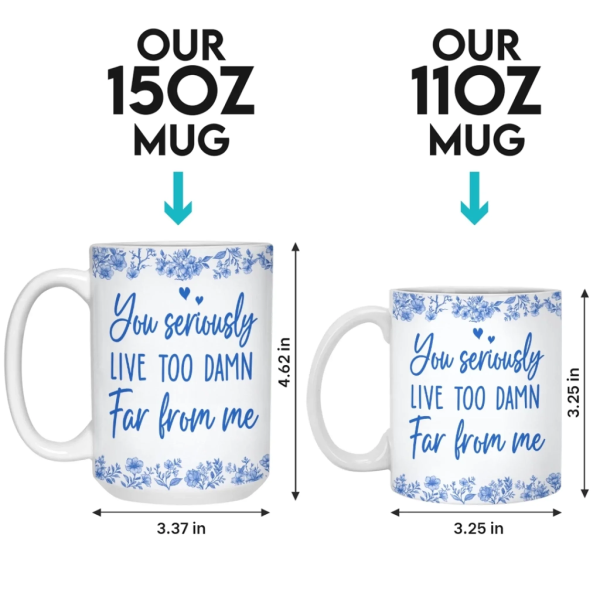 Custom Mug - Personalized Best Friend Birthday Gifts For Women - Wishing You Were Right Here Custom Mug - Personalized Best Friend Birthday Gifts For Women - Wishing You Were Right Here