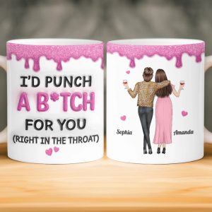 Custom Mug - Personalized Best Friend Birthday Gifts For Women, Besties, Sisters, BFF - Besties Make Life Sparkle