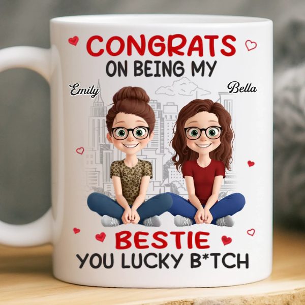 Custom Mug - Personalized Best Friend Birthday Gifts For Women, Besties, Sisters, BFF - Caffeine & Confessions Custom Mug - Personalized Best Friend Birthday Gifts For Women, Besties, Sisters, BFF - Caffeine & Confessions