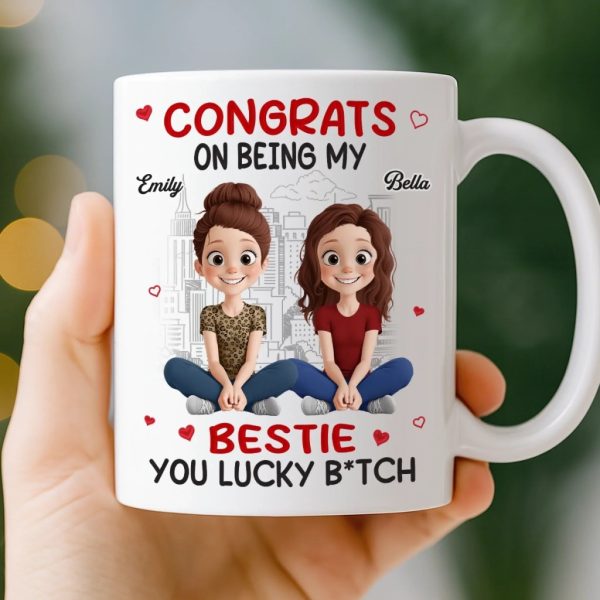 Custom Mug - Personalized Best Friend Birthday Gifts For Women, Besties, Sisters, BFF - Caffeine & Confessions Custom Mug - Personalized Best Friend Birthday Gifts For Women, Besties, Sisters, BFF - Caffeine & Confessions