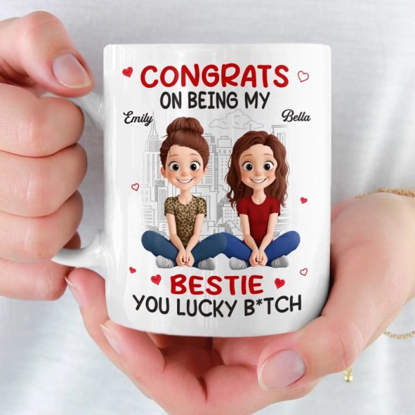 Custom Mug - Personalized Best Friend Birthday Gifts For Women, Besties, Sisters, BFF - Caffeine & Confessions Custom Mug - Personalized Best Friend Birthday Gifts For Women, Besties, Sisters, BFF - Caffeine & Confessions