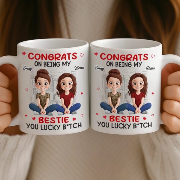 Custom Mug - Personalized Best Friend Birthday Gifts For Women, Besties, Sisters, BFF - Caffeine & Confessions Custom Mug - Personalized Best Friend Birthday Gifts For Women, Besties, Sisters, BFF - Caffeine & Confessions