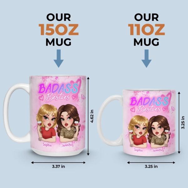 Custom Mug - Personalized Best Friend Birthday Gifts For Women, Besties, Sisters, BFF - Heart Talks Only Custom Mug - Personalized Best Friend Birthday Gifts For Women, Besties, Sisters, BFF - Heart Talks Only