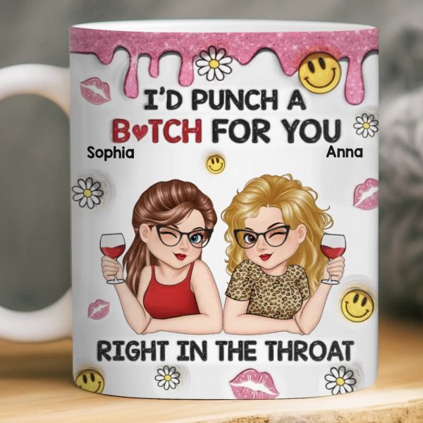 Custom Mug - Personalized Best Friend Birthday Gifts For Women, Besties, Sisters, BFF - Laugh More With You Custom Mug - Personalized Best Friend Birthday Gifts For Women, Besties, Sisters, BFF - Laugh More With You