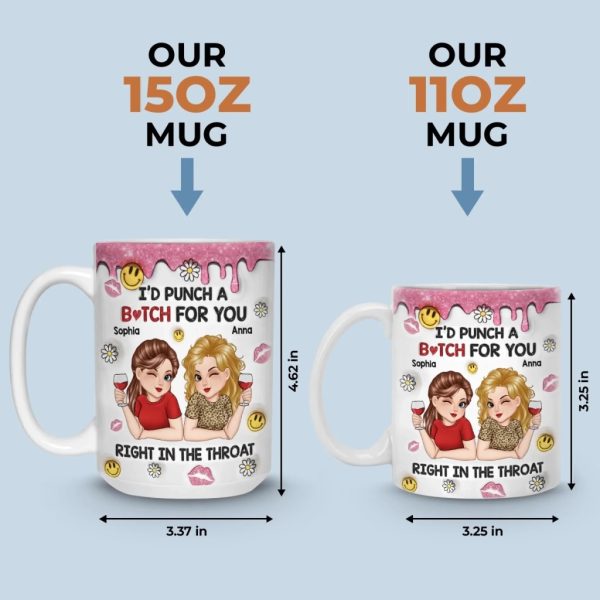 Custom Mug - Personalized Best Friend Birthday Gifts For Women, Besties, Sisters, BFF - Laugh More With You Custom Mug - Personalized Best Friend Birthday Gifts For Women, Besties, Sisters, BFF - Laugh More With You