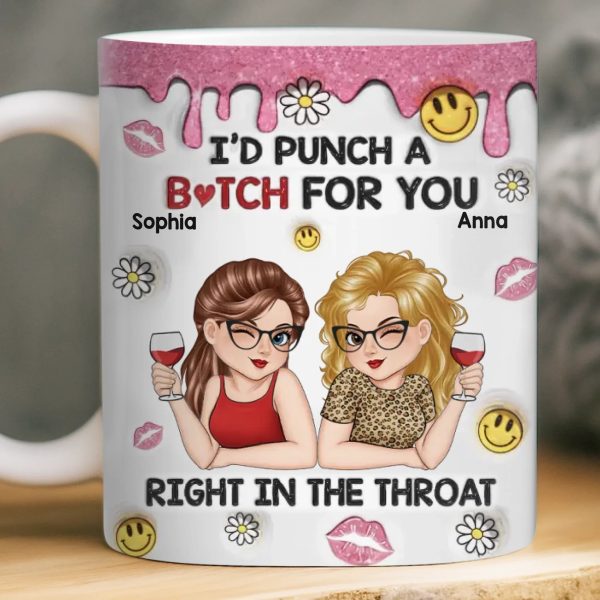 Custom Mug - Personalized Best Friend Birthday Gifts For Women, Besties, Sisters, BFF - Laugh More With You Custom Mug - Personalized Best Friend Birthday Gifts For Women, Besties, Sisters, BFF - Laugh More With You