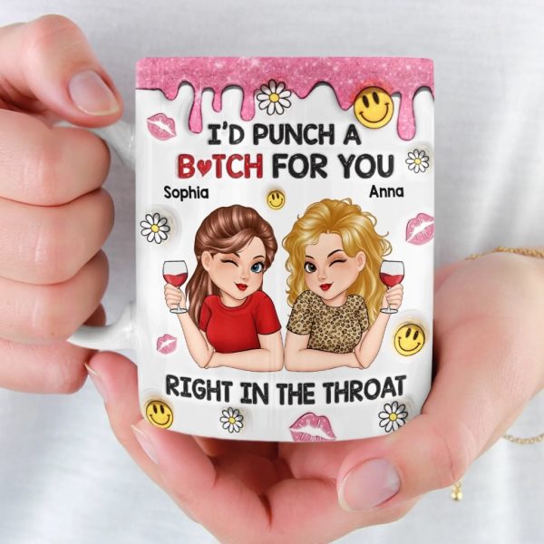 Custom Mug - Personalized Best Friend Birthday Gifts For Women, Besties, Sisters, BFF - Laugh More With You Custom Mug - Personalized Best Friend Birthday Gifts For Women, Besties, Sisters, BFF - Laugh More With You